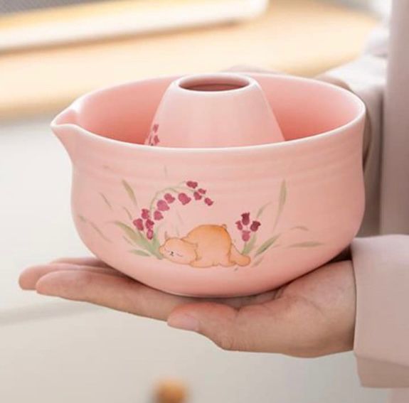 Hand Painted Matcha Set ( Sleepy Bear )